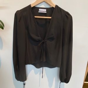 Urban Outfitters Double Tie Front Top XS